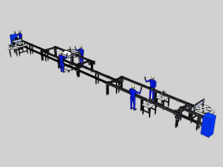 Linee di assemblaggio con ricircolo di pallet